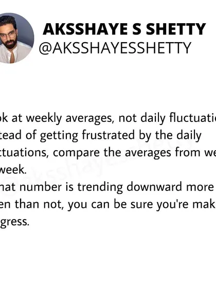 Look at your weekly weight averages, not the daily fluctuations. If the average number is trending downward over time, you can be sure you're making progress, even if the scale goes up some days.