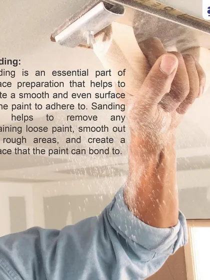 A crucial step in our process is thorough wall sanding. This ensures a perfectly smooth and even surface, which is essential for the paint to adhere properly and for achieving a professional, long-lasting finish without imperfections.