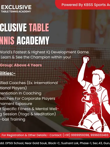 This informational poster details our key facilities and features, from qualified coaches to multi-ball training and tournament exposure. We offer a free trial lesson for every new student.