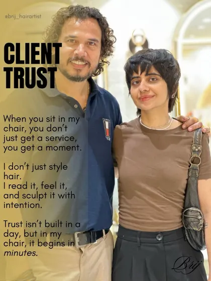 When you sit in my chair, you get a moment. I don't just style hair; I read it, feel it, and sculpt it with intention. Trust begins here.