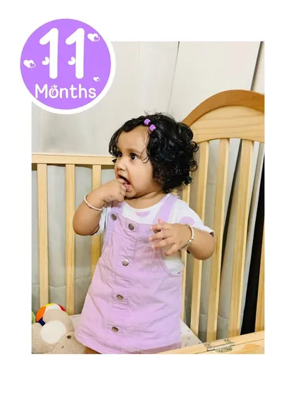 My baby is 11 months old. Just one month away from her first birthday.