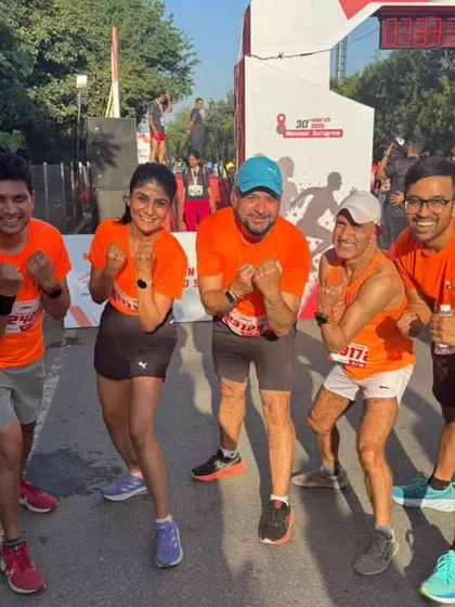 72 runners, one team, limitless grit. The GRR tribe at the Honda Manesar Half Marathon, a spectacle of endurance and triumph.
