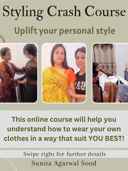My Styling Crash Course will help you understand how to wear your clothes in a way that suits you best. Swipe to see the details.