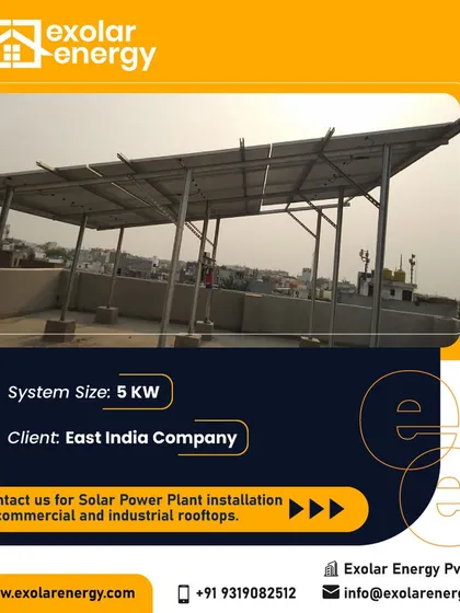 A 5 kW solar installation for the East India Company, demonstrating that even smaller commercial setups can achieve great savings with solar.