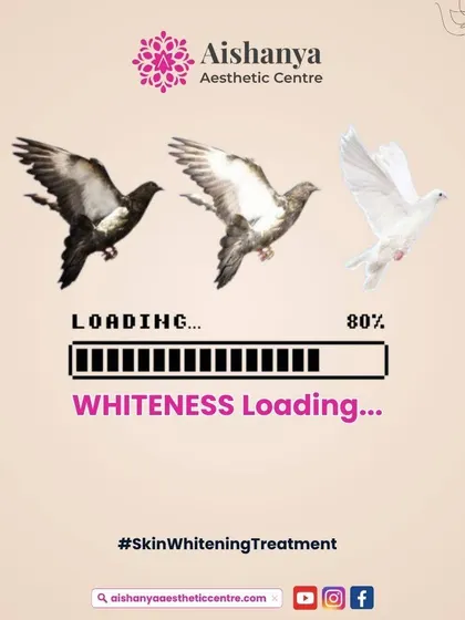 This graphic is a fun way to show the skin whitening process. My treatments are designed to safely and gradually lighten the skin, helping you achieve a brighter, more even complexion.