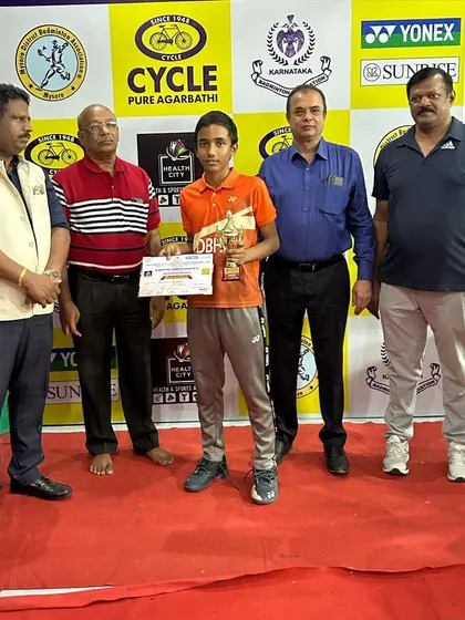 Prateek Koundilya wins the U-15 state ranking tournament in Mysore. All the best for your upcoming tournaments.