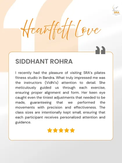 "Her keen eye caught even the tiniest adjustments." This feedback emphasizes our focus on precision and personalized attention in small group classes to ensure effective movements.