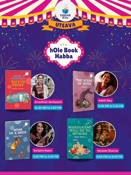 The full author lineup for our 'hOle Book Habba' as part of the Kahaani Box Utsava, our grand opening festival in Electronic City.