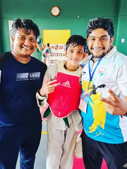 This is my student Ronit Jadhav after winning a gold medal at the 32nd Maharashtra State Sub-Junior Taekwondo Championship. His victory earned him a spot on the Maharashtra Team for the Nationals. A true champion.
