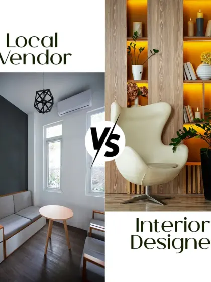 An interior designer brings a holistic vision to your space, creating a cohesive and stylish look that a local vendor, who might focus on individual items, often cannot achieve.