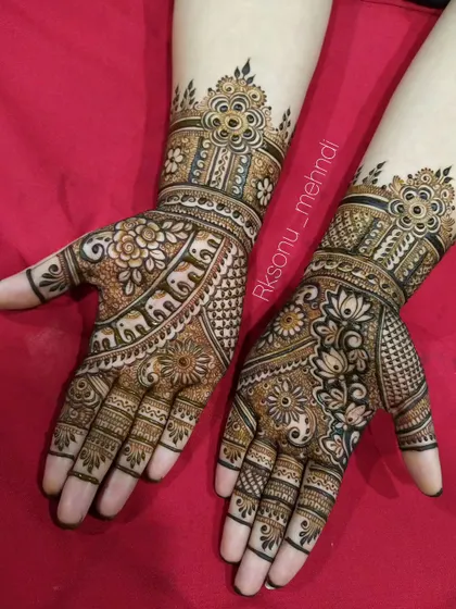Here is a collection of my intricate bridal and engagement designs. Each one features a unique combination of traditional motifs like elephants, peacocks, lotuses, and personalized elements for the bride.