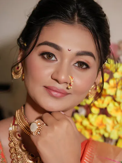 Another close-up of the flawless, glowing skin.