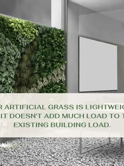 A key benefit of artificial greenery for rooftops is that it's lightweight. Both artificial grass and vertical green walls add minimal load to the building's structure, making them a safe and viable option for adding greenery to high-rise terraces.