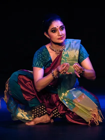 A poignant moment from *KANHOPATRA* at the Nritya Upahaar Festival. The character's journey is an emotional one, and capturing her spirit requires complete immersion.