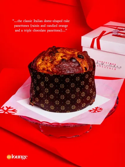 The article specifically called out my classic Italian dome-shaped panettones in two flavours: raisin and candied orange, and triple chocolate.