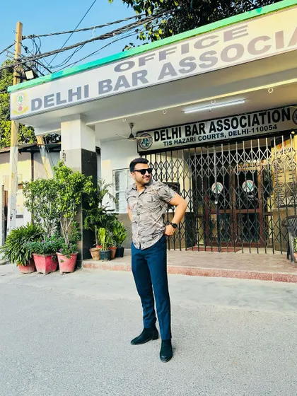 Standing proudly outside the Delhi Bar Association office.