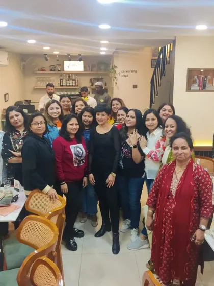 Another group shot from the Women's Day celebration. So much positive energy in one room.