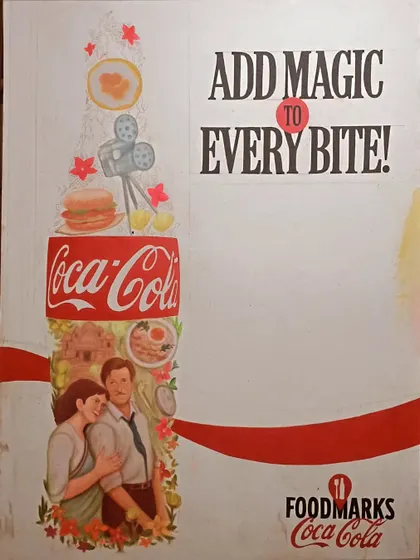 Another piece for the Coca-Cola event, this poster uses a mix of illustration and typography to convey the theme "Add Magic to Every Bite!".