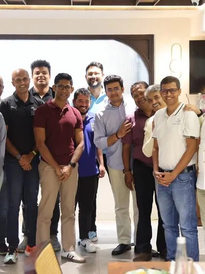 A group photo with the sports startup community and Tejasvi Surya ji. Together, we can work towards a more active and fit India.