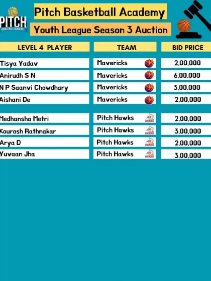 The final results from the Level 4 auction for Season 3, locking in the rosters for the Mavericks and Pitch Hawks.
