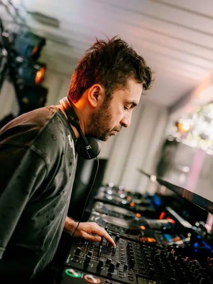 A shot of me focused on the decks during my Awakenings set. The atmosphere in the forest stage was incredible.