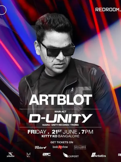 My personalized flyer for a massive night with techno titan D-Unity. It's always a pleasure to support artists from top labels like Suara and Tronic.