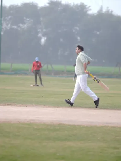 Age is just a number when it comes to staying active. Here I am on the cricket field, practicing what I preach about the importance of lifelong fitness.