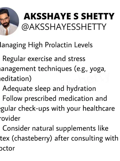 Managing high prolactin involves a holistic approach. Regular exercise, stress management techniques like yoga, adequate sleep, and following your doctor's prescribed medication are all crucial components of a successful plan.