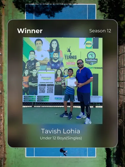 Tavish Lohia wins the Under 12 Boys singles title in our Season 12 tournament. We celebrate the hard work of our new champions.