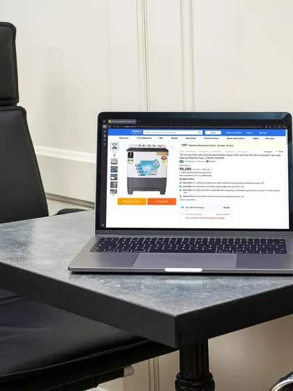 This image shows a different appliance model on the Flipkart listing, highlighting our work with major electronics brands.