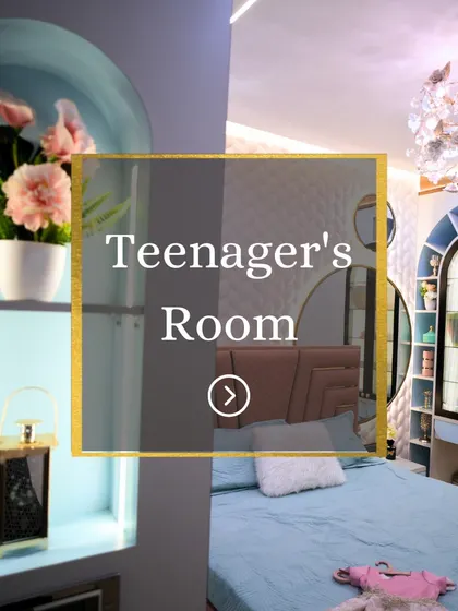 A glimpse into a beautifully designed teenager's room, where style meets functionality to create a perfect personal space.