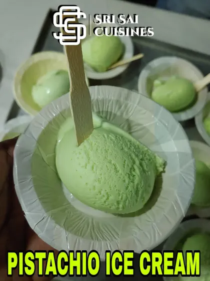 A classic scoop of Pistachio Ice Cream. Made with pure milk and real pistachios, it's a creamy, nutty, and naturally flavorful dessert option for any event.