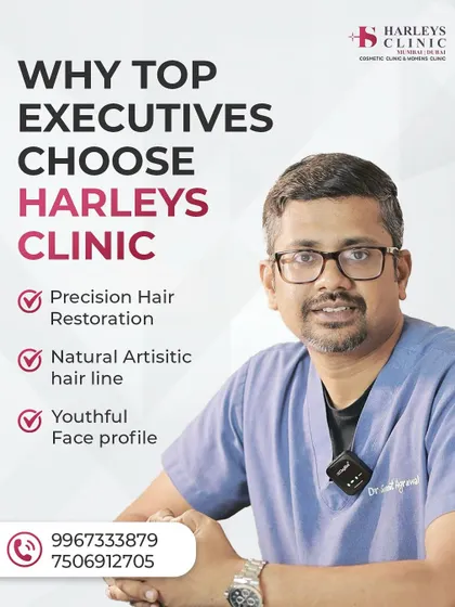 Top executives choose Harleys Clinic for precision hair restoration and natural results. My focus is on creating youthful profiles that enhance confidence in the boardroom and beyond.