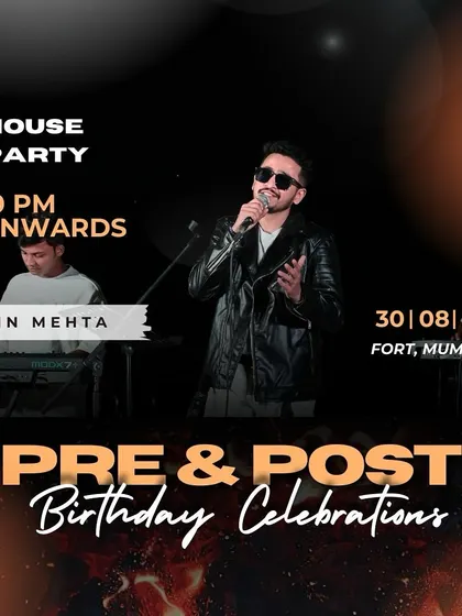 This poster was for a house party that was part of a multi-day birthday celebration. I can perform at any stage of your celebration, from pre-parties to the main event.