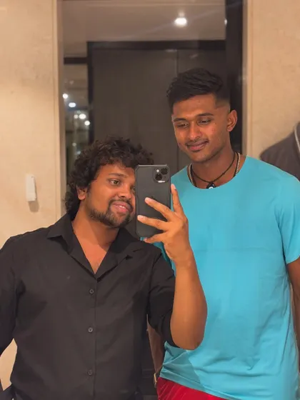 A happy client selfie with Sai Sudharsan.