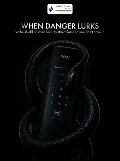 When danger lurks, your home's security should stand fierce. This Häken smart digital lock combines intelligent security with an uncompromised design, acting as a silent shield for your home. Real luxury is knowing you’re safe.