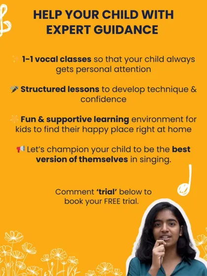 Is your child's singing talent getting the right start? Early guidance helps them sing comfortably and build confidence. We offer 1-on-1 vocal classes in a fun, supportive environment.