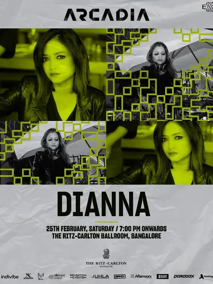 My artist promo for the Arcadia event at The Ritz-Carlton. This was a high-profile gig with an all-female lineup, showing my place among talented women in the industry.