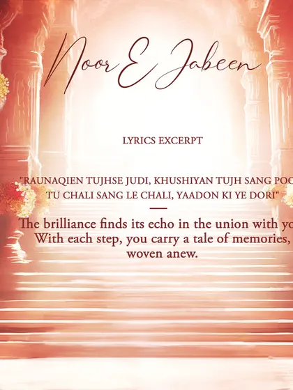 Another beautiful line from my original song, "Noor E Jabeen". The process of writing lyrics helps a singer connect more deeply with the emotion of a song, a skill that enhances every performance.