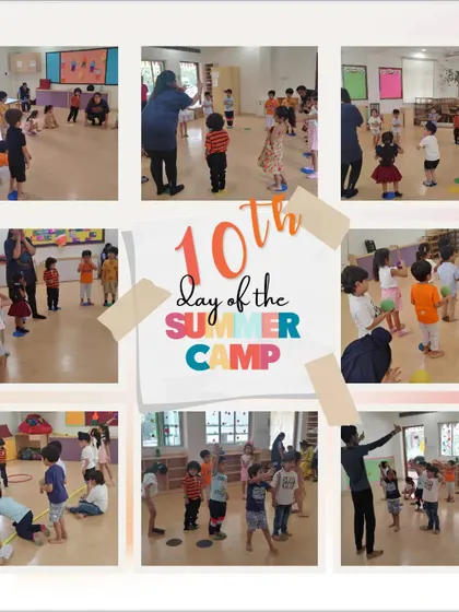 A wonderful collage from the 10th day of summer camp. These images highlight how we blend music, movement, and sports to improve physical skills and self-esteem.