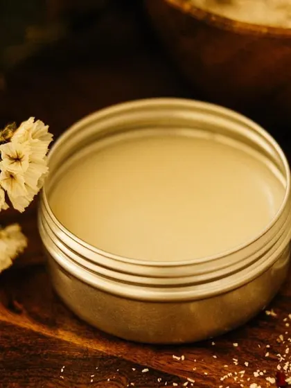 The smooth, inviting texture of my beeswax-based deodorant. It glides on easily and provides long-lasting protection.