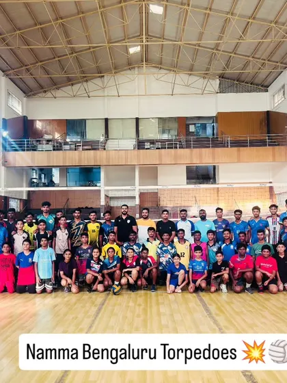 A proud group photo of our Namma Bengaluru Torpedoes grassroots players. We are committed to developing talent from a young age.