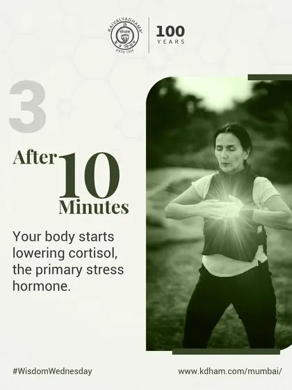 Ten minutes into your walk, your body starts to lower levels of cortisol, the primary stress hormone, helping you feel calmer and more relaxed.
