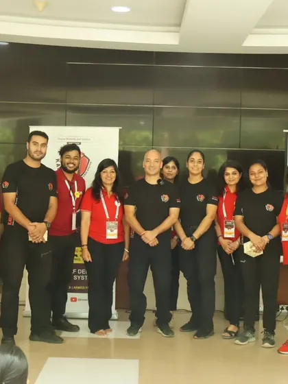 The full Kavach team with the organizers at ANON. We work as a cohesive unit to deliver the best training experience.