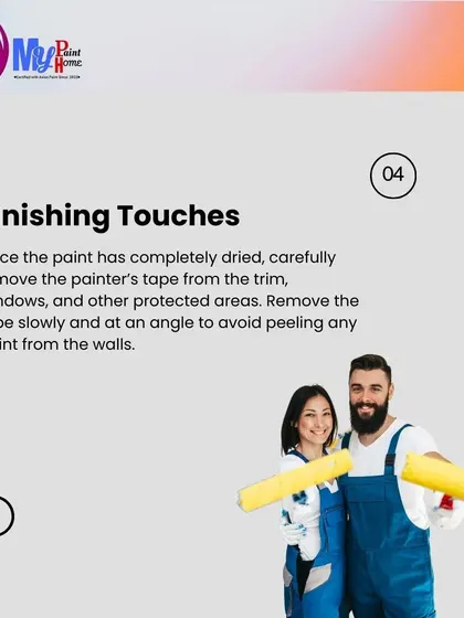 Step 4: Finishing Touches. The job isn't done until the details are perfect. This includes carefully removing painter's tape at the right time to get those crisp, clean lines.