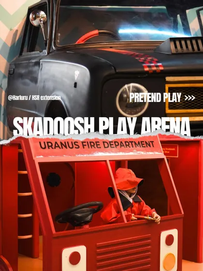 Let your child's imagination take the driver's seat. Whether they are a hero in our Uranus Fire Department or a mechanic in our car garage, our pretend play zones are built for big dreams and even bigger adventures.