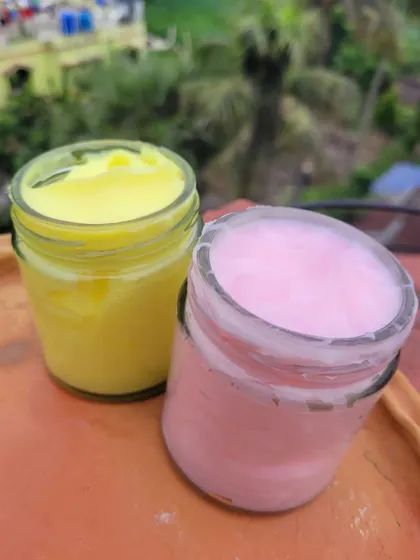 Another look at the texture of my Body Yogurts. They are specially formulated to be non-greasy, making them ideal for those with normal to oily skin.