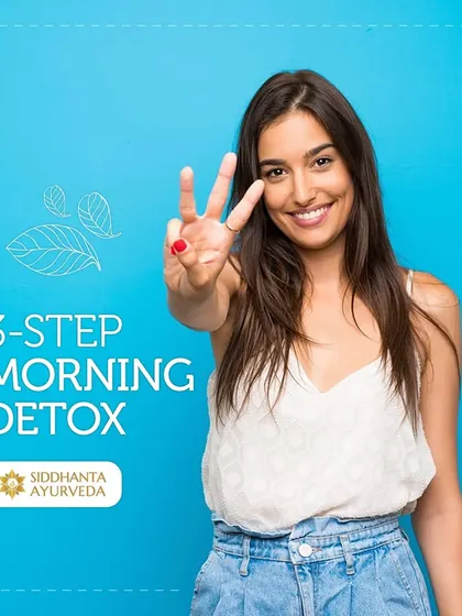 I recommend a simple 3-step morning detox routine to start your day with energy and clarity. This routine includes tongue cleaning, herbal tea, and simple yoga to awaken your system.