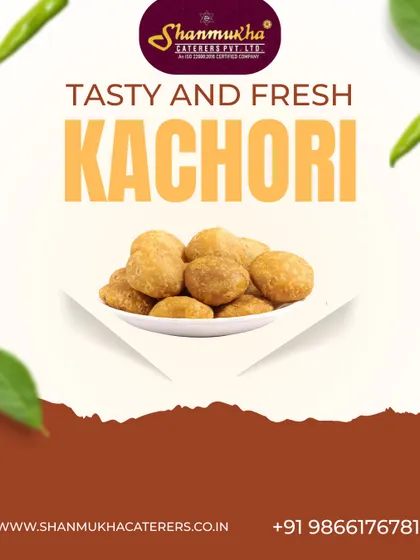 Tasty and fresh kachori, a deep-fried snack that is golden and flaky on the outside, with a soft and flavorful filling.