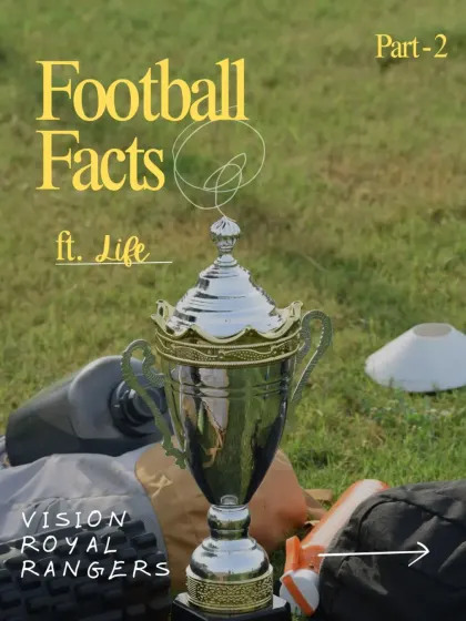 This graphic, titled "Football Facts ft. Life," represents my approach to teaching life lessons through the sport, with the trophy symbolizing the rewards of hard work.